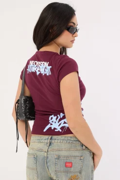Misfit Baby Tee Plum
