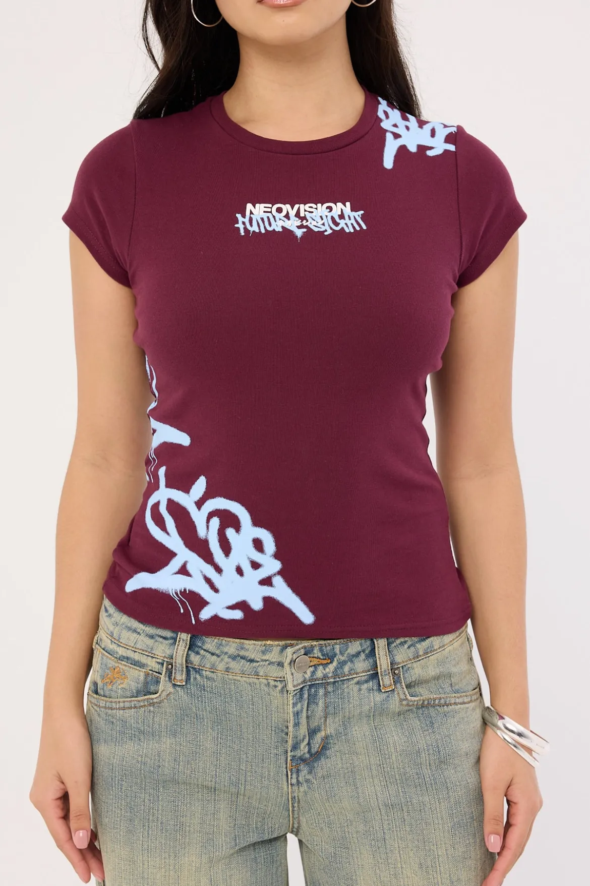 Misfit Baby Tee Plum