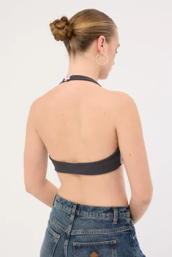 Misfit Twist Bralette Washed Black