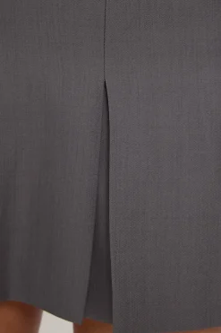 Model Me Pleat Mini Skirt Grey