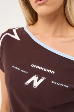 Modulate Off Shoulder Top Brown