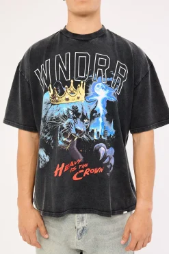 Monarch Heavy Weight Tee Washed Black