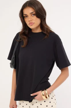 Monogram Oversized Tee Washed Black