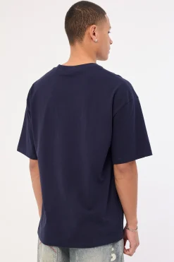 Monty Cropped Tee Navy Blue