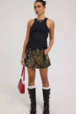 Mortal Camo Mini Skirt Camo