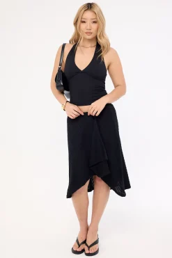 Motel Esmeray Skirt Sheer DGL Knit Black