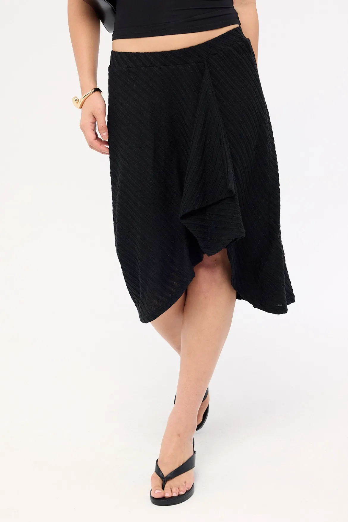 Motel Esmeray Skirt Sheer DGL Knit Black
