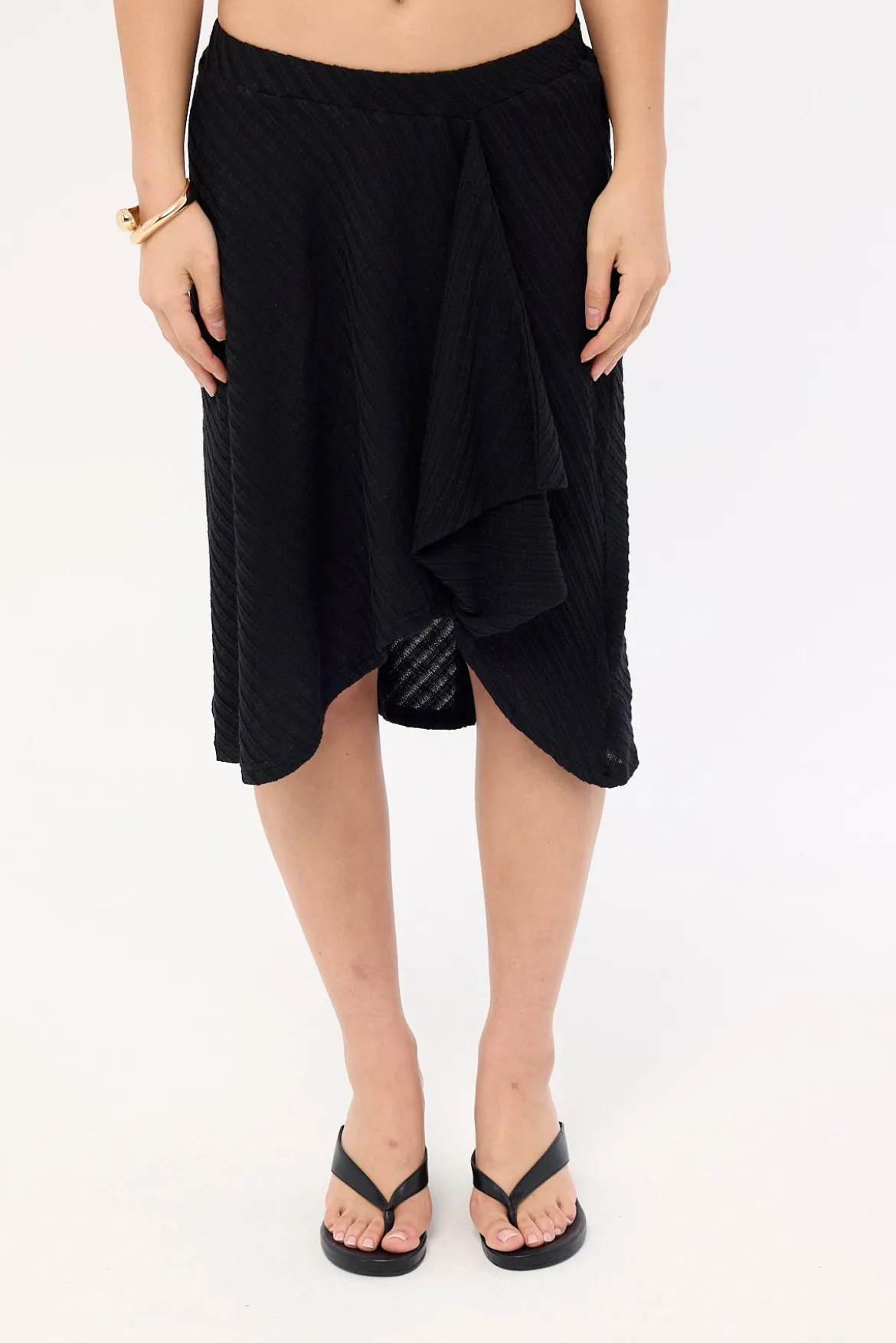 Motel Esmeray Skirt Sheer DGL Knit Black