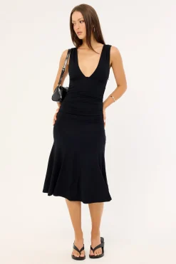 Motel Laluma Midi Dress Black