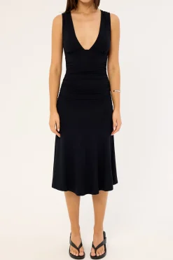 Motel Laluma Midi Dress Black