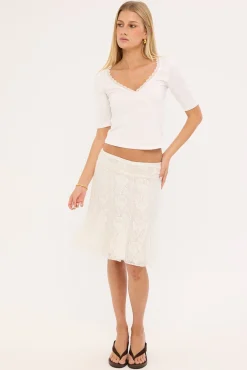 Motel Saiwa Skirt White