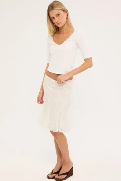 Motel Saiwa Skirt White