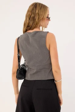 Motel Salpa Top Tailoring Charcoal