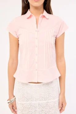 Motel Wilmot Blouse Light Pink Poplin