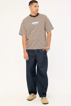 Motion Easy Tee Brown Stripe