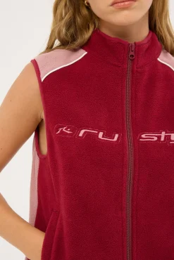 Mr Cool Polar Fleece Vest Cranberry