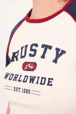 Mr Worldwide Raglan Skimmer Tee White