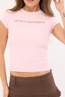 Mum's Favourite Baby Tee Pink