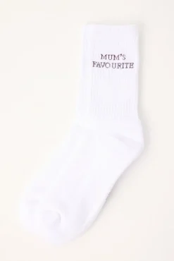 Mum's Favourite Sock White