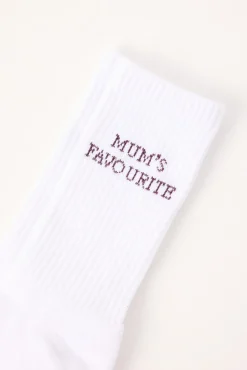Mum's Favourite Sock White