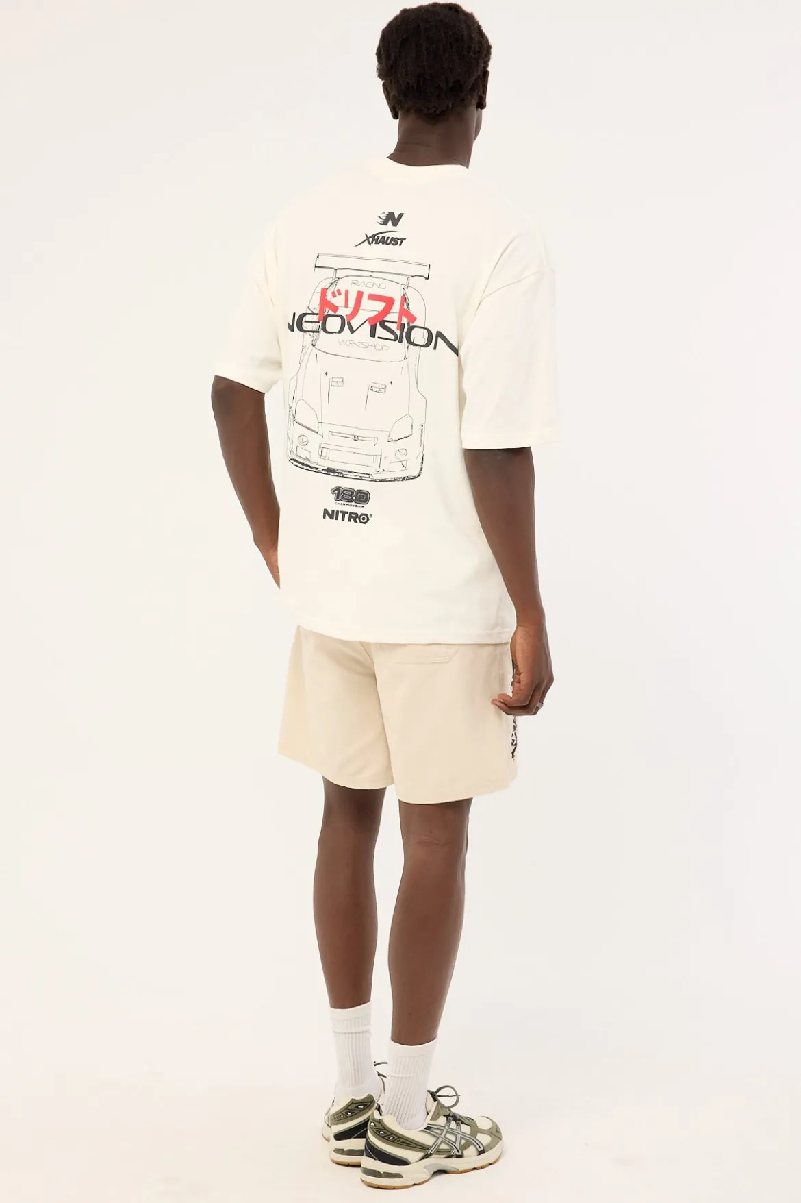 Mural Elastic Waist Short Granite