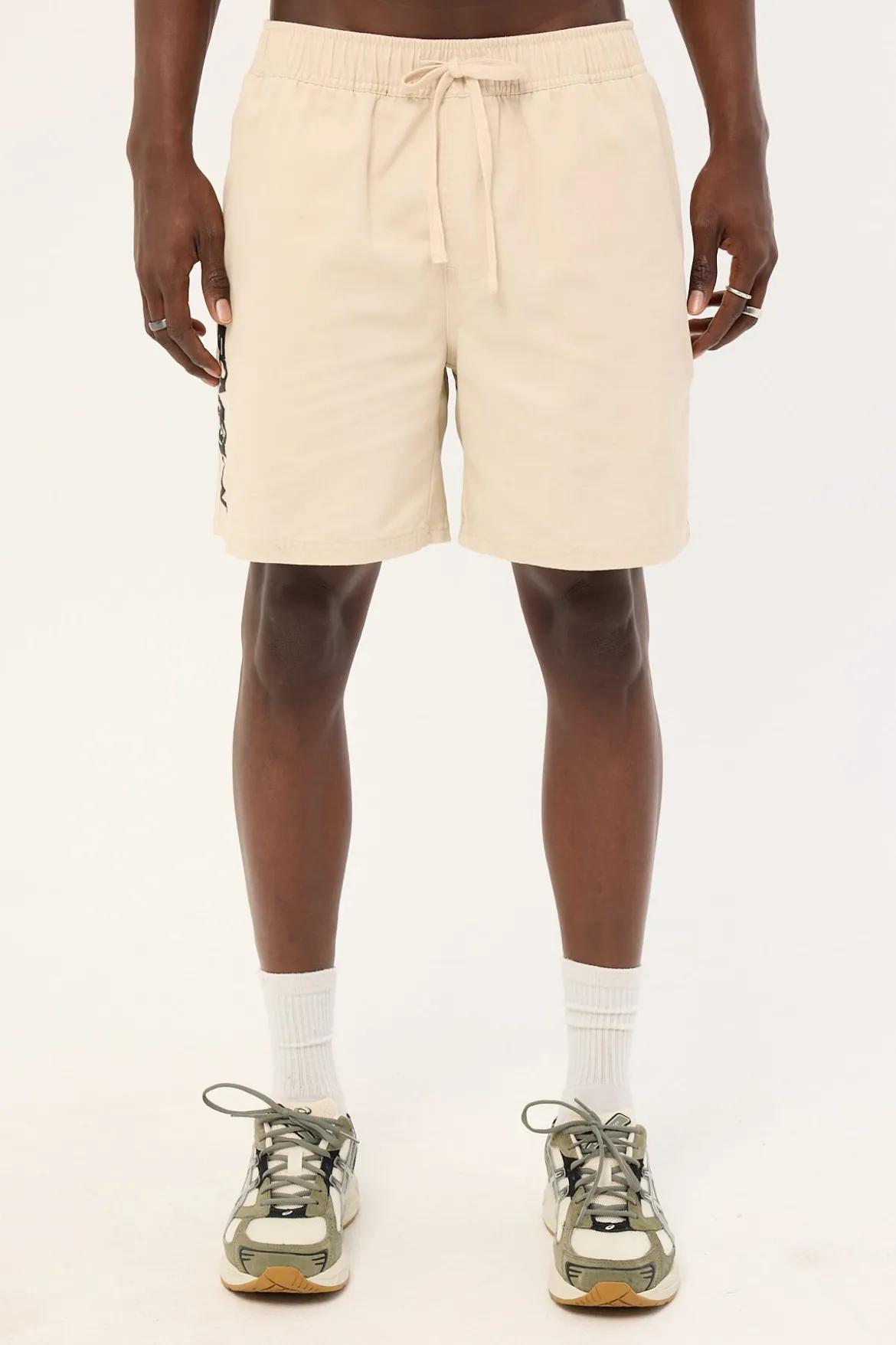 Mural Elastic Waist Short Granite