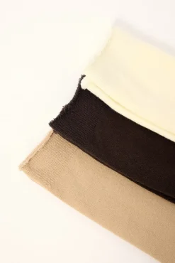 Muted Sock 3 Pack Brown/Tan/Cream
