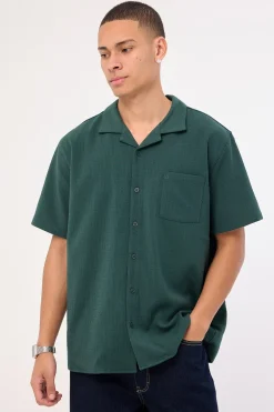 Mykonos Waffle Resort Shirt Dark Green