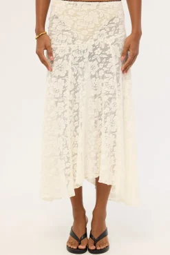 Myra Lace Maxi Skirt Antique White