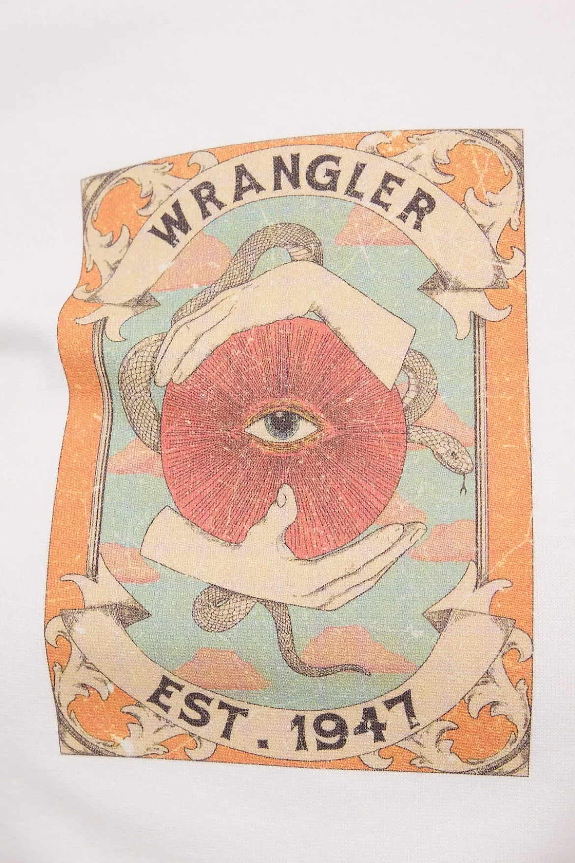 Mystic Eye Staple Rib Tee Vintage White