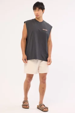 Naga Boxcar Muscle Tee Dark Slate