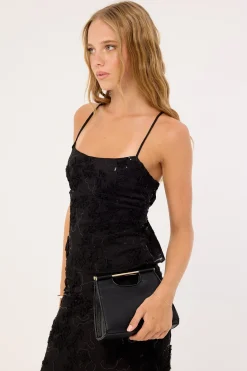 Nala Lace Up Back Top Black