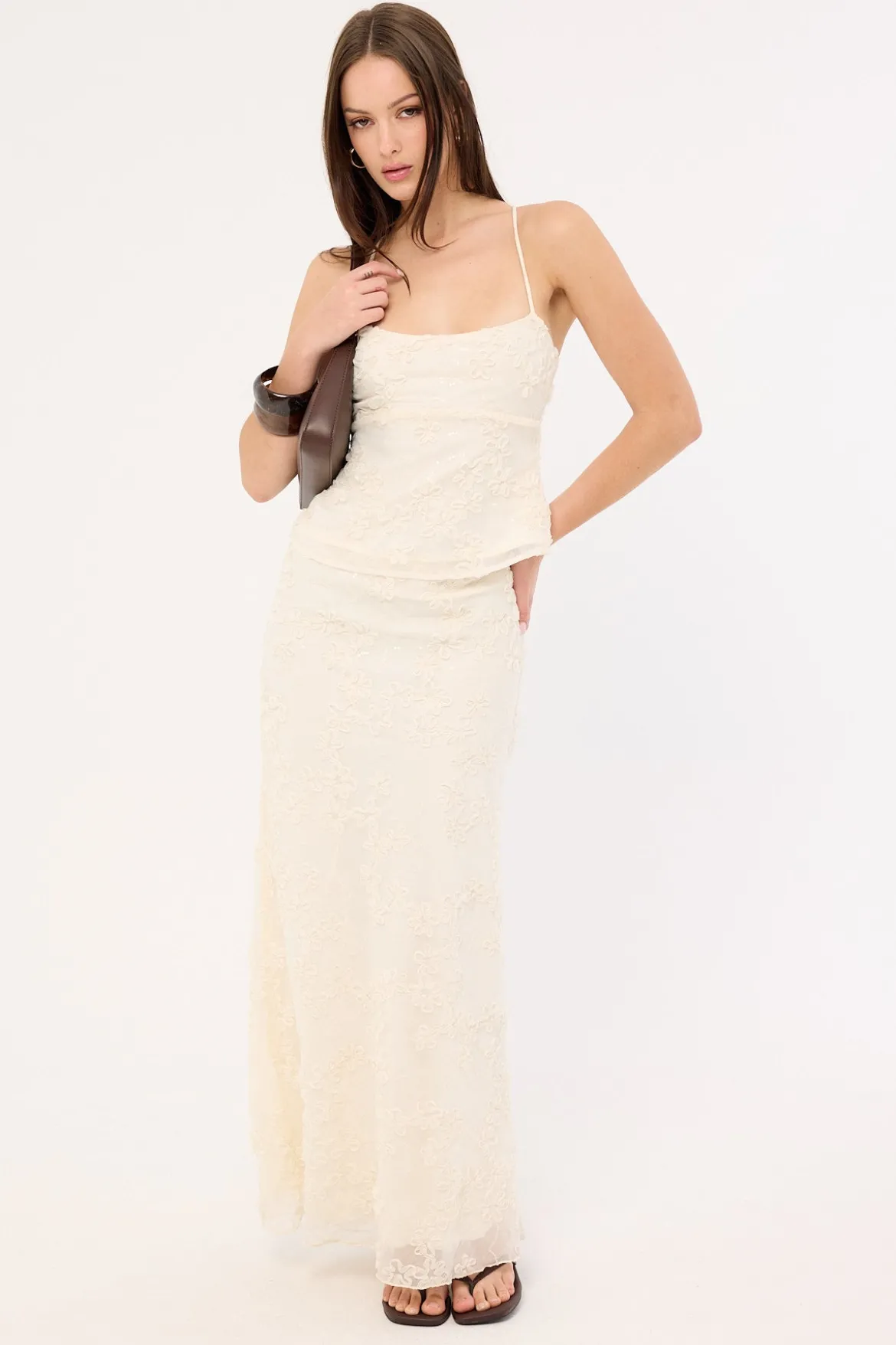 Nala Maxi Skirt Cream