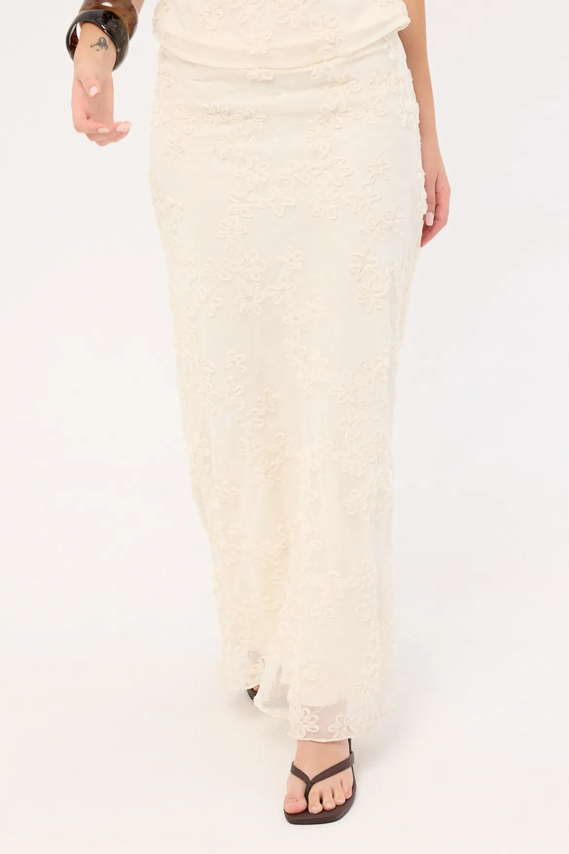 Nala Maxi Skirt Cream