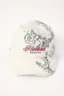Nami Distressed Dad Cap White