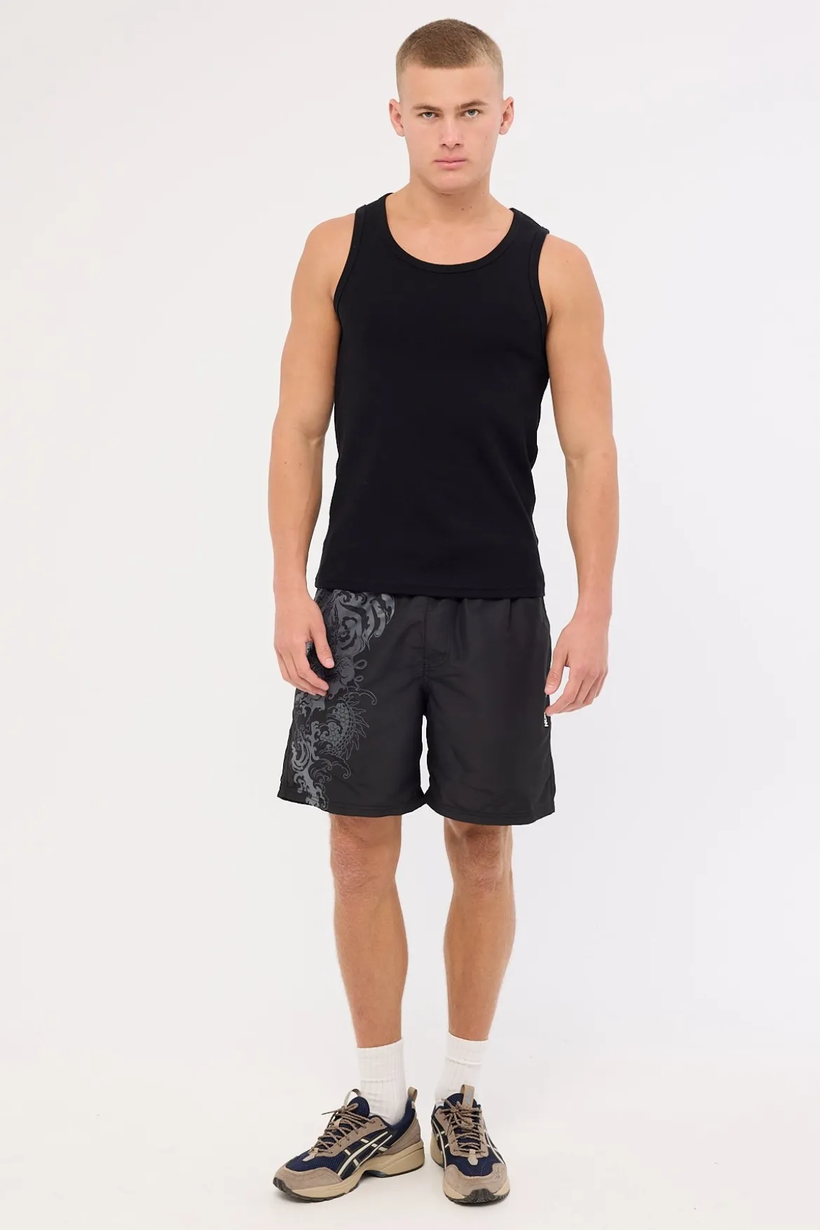 Nami Elastic Waist Swim Short Black