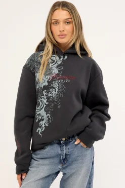 Nami Relaxed Hoodie Washed Black