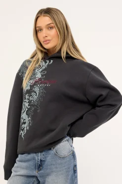 Nami Relaxed Hoodie Washed Black