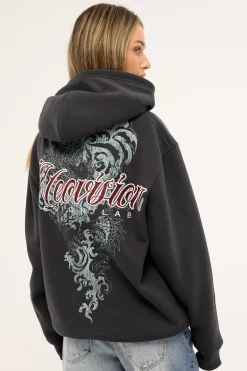 Nami Relaxed Hoodie Washed Black