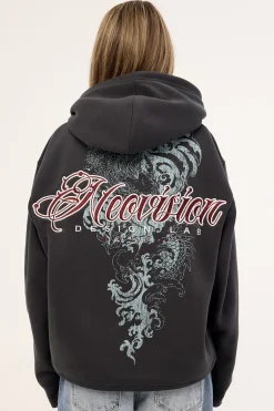 Nami Relaxed Hoodie Washed Black