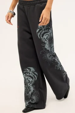 Nami Straight Leg Trackpant Washed Black