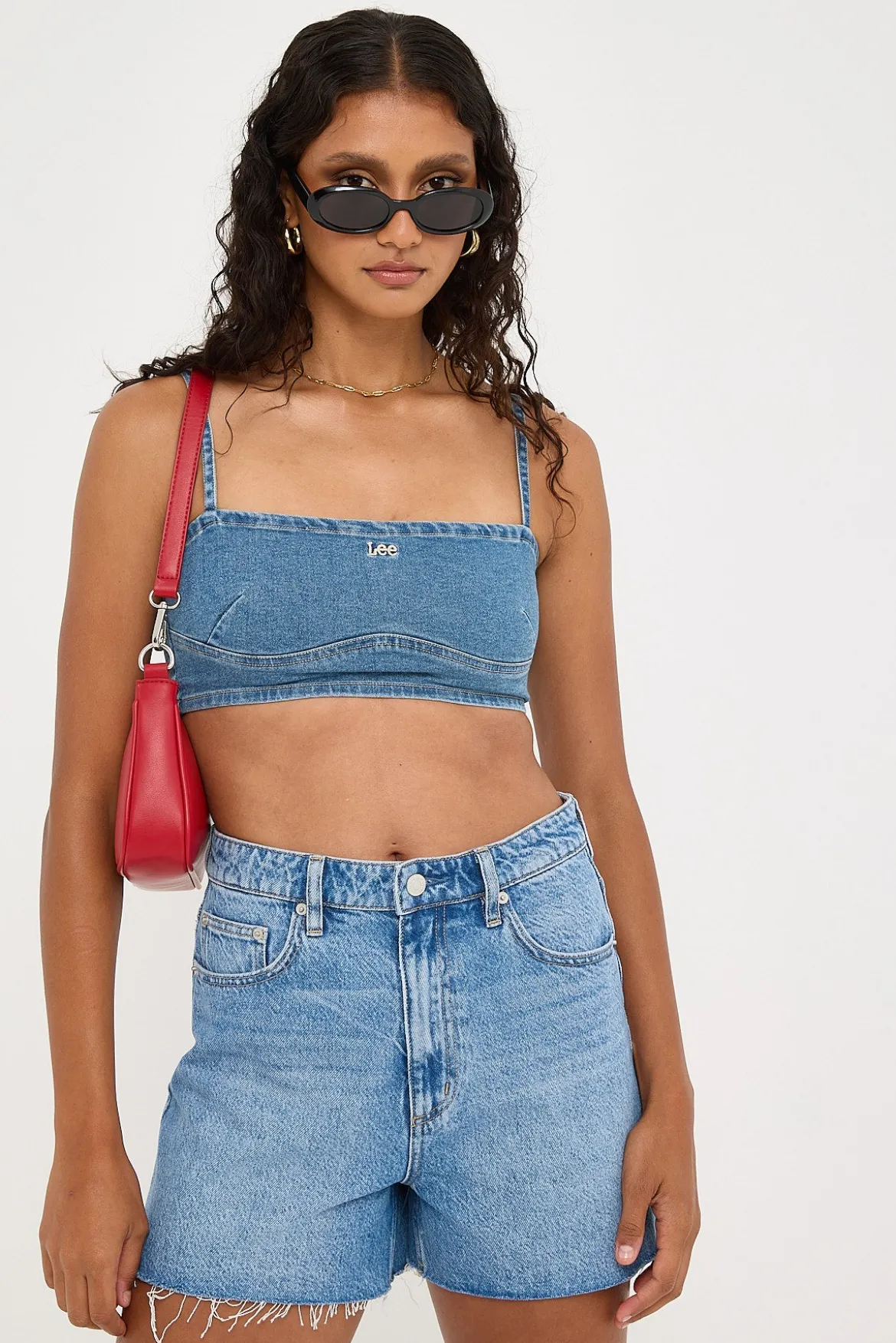 Natasha Crop Top Hustle Blue