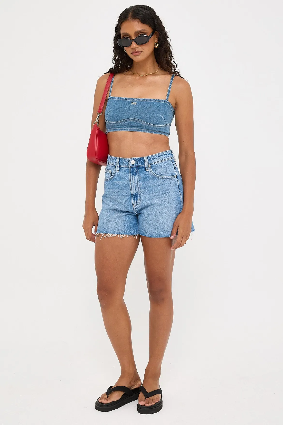 Natasha Crop Top Hustle Blue