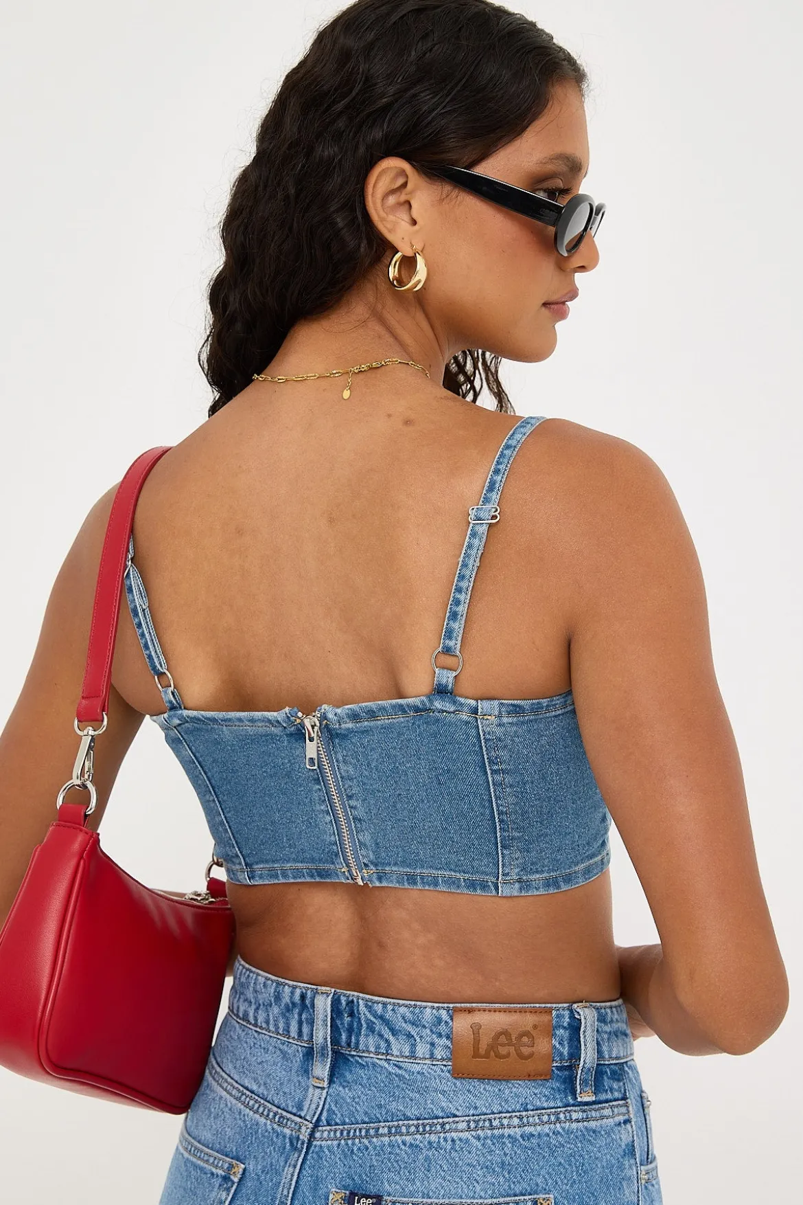 Natasha Crop Top Hustle Blue