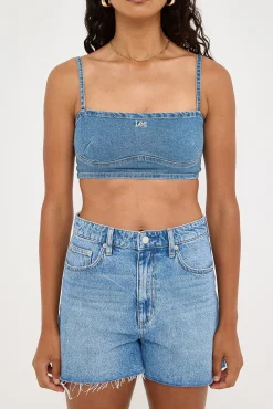 Natasha Crop Top Hustle Blue