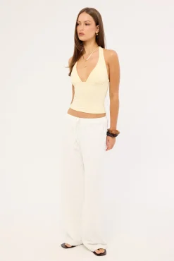 Naya Textured Pant White