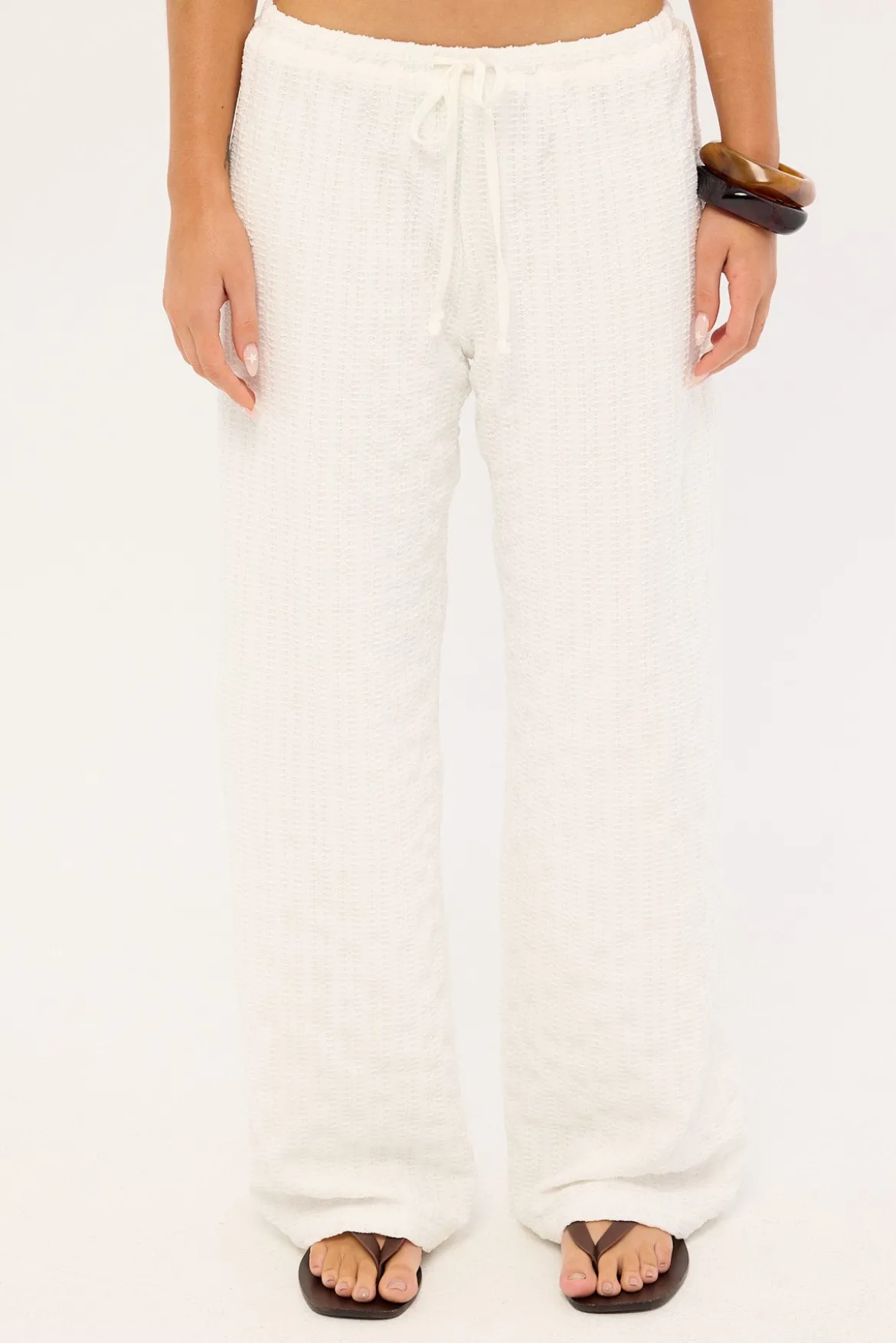 Naya Textured Pant White