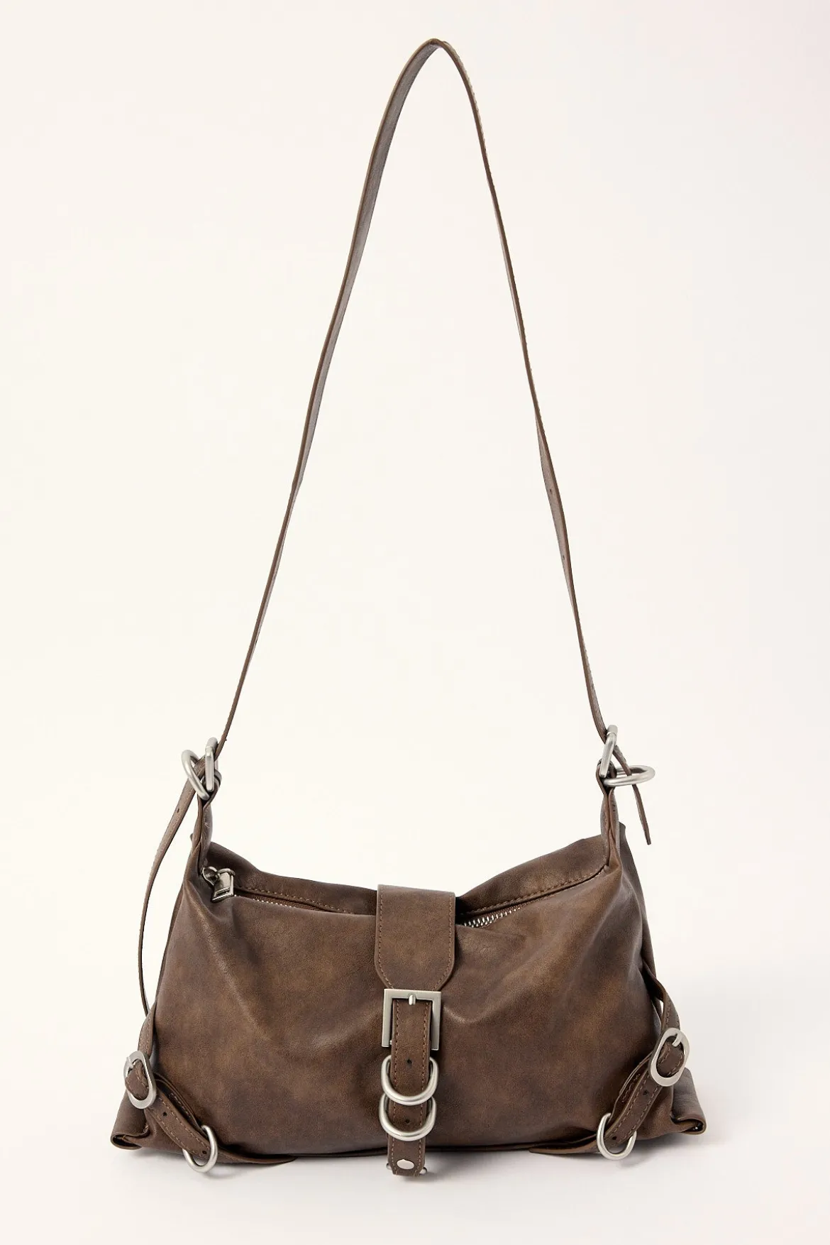 Nebulous Buckle Slouch Bag Washed Brown