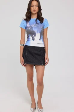 Nemesis Denim Skirt Dark Rinse