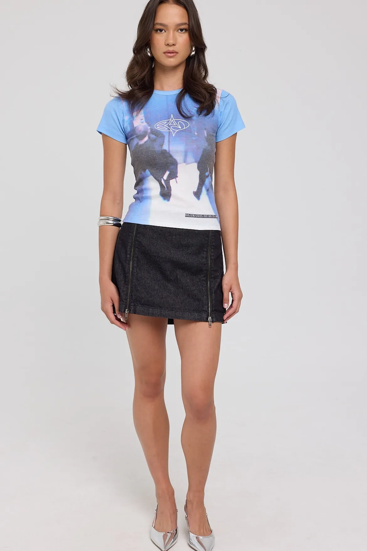 Nemesis Denim Skirt Dark Rinse